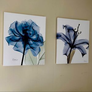 2 Flower Canvas Decor